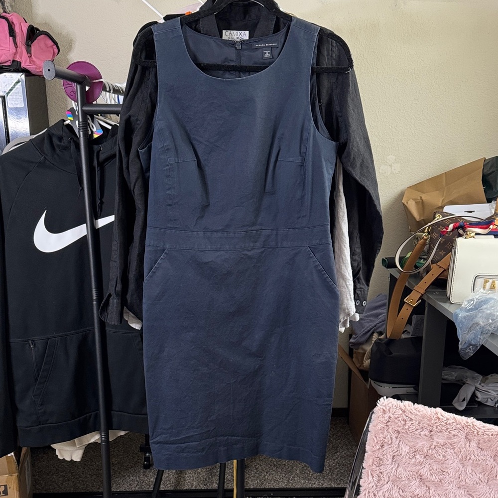 Banana Republic Dark Blue Midi Dress
